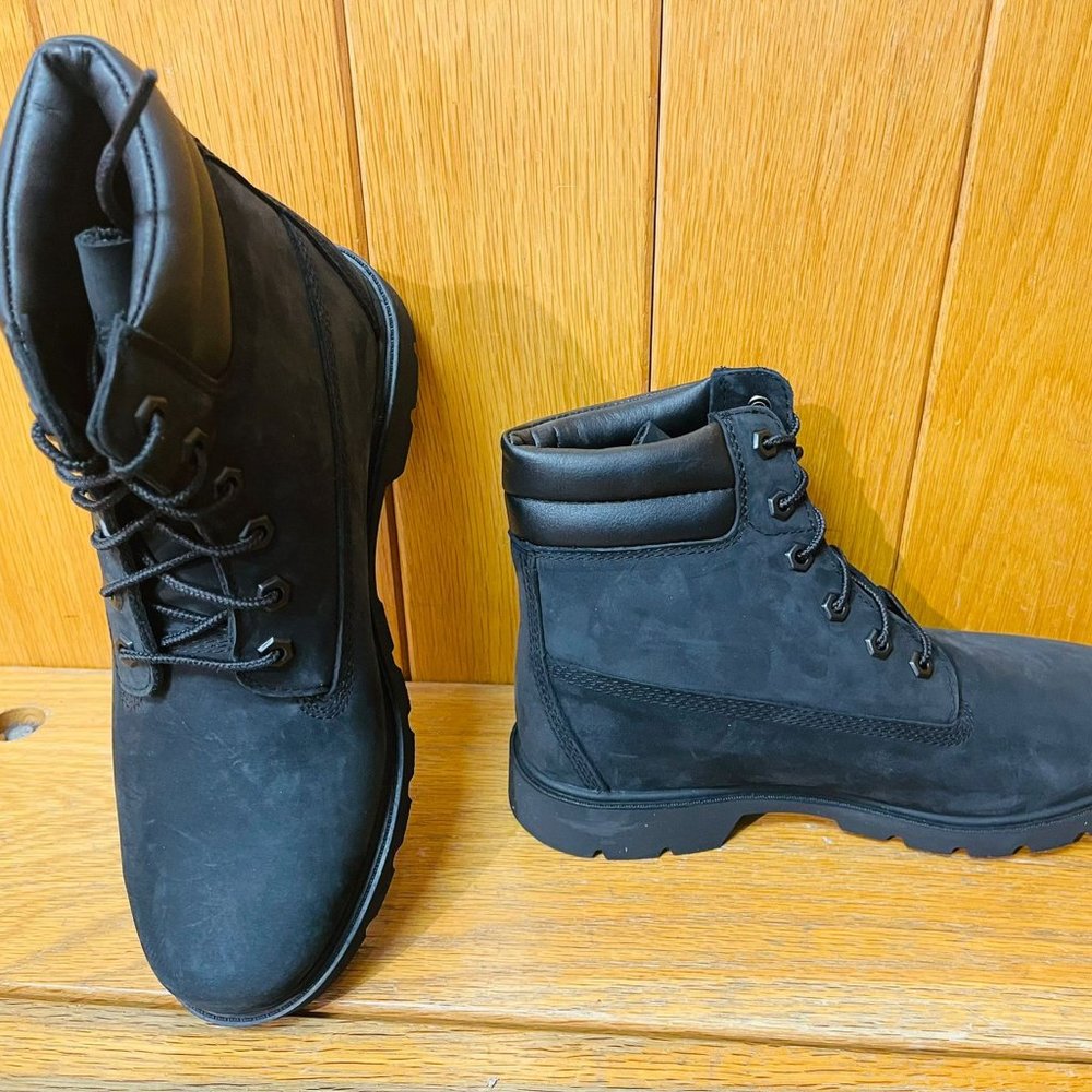 TIMBERLAND WOMEN'S LINDEN WOODS 6-INCH WATERPROOF BOOTS BLACK NUBUCK A156S